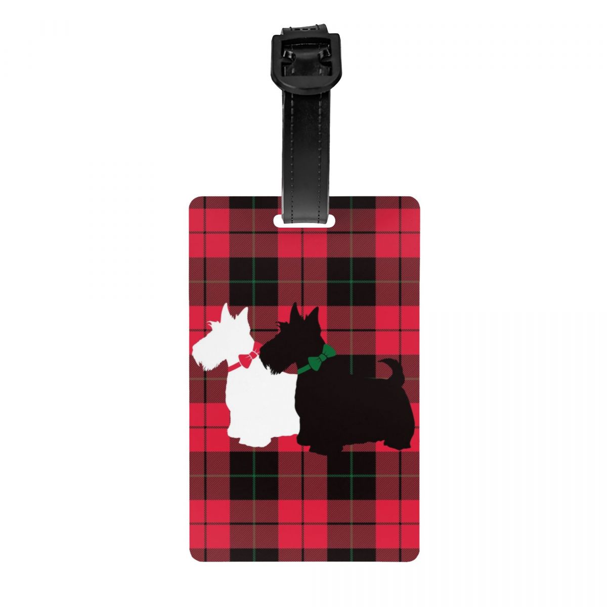 Travel Accessories Vogue - パーソナライズされた流行のタータンスコッティラゲッジタグ,スーツケース,かわいいスコティッシュテリア,プライバシーカバー,IDカード,スコティッシュテリア,犬