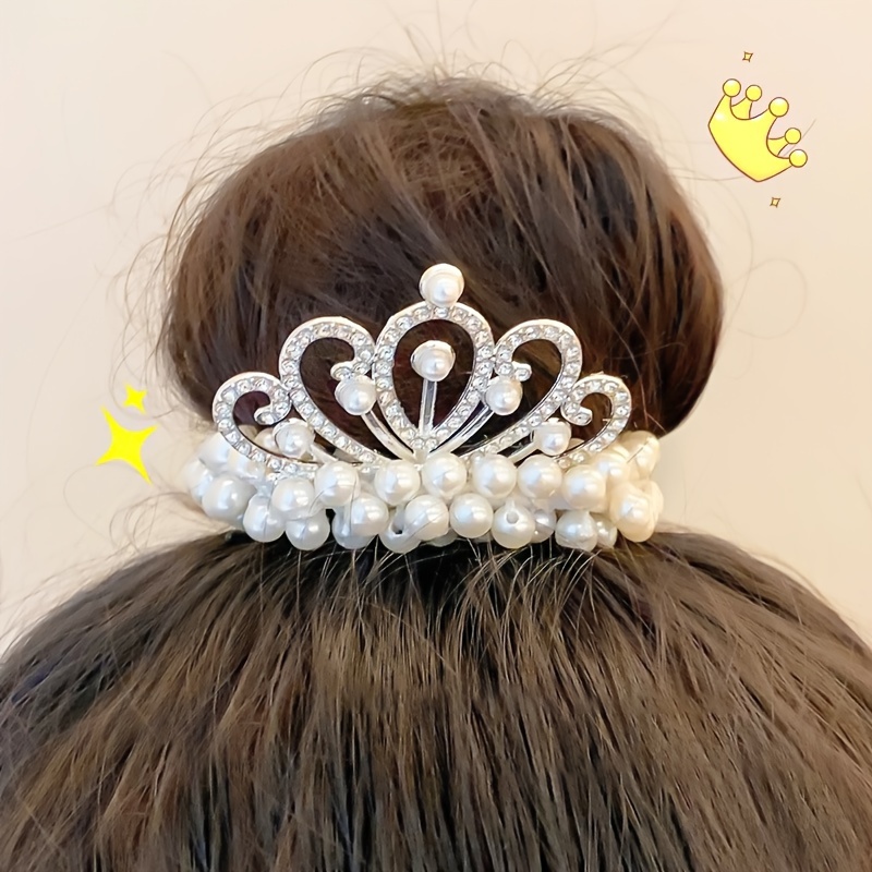 Travel Accessories Bunnings - 1個入りヘアゴム、お揃いのプリンセスクラウン付き、絶妙でエレガントなヘアアクセサリー、パーティーや集まりに最適な友達へのギフト