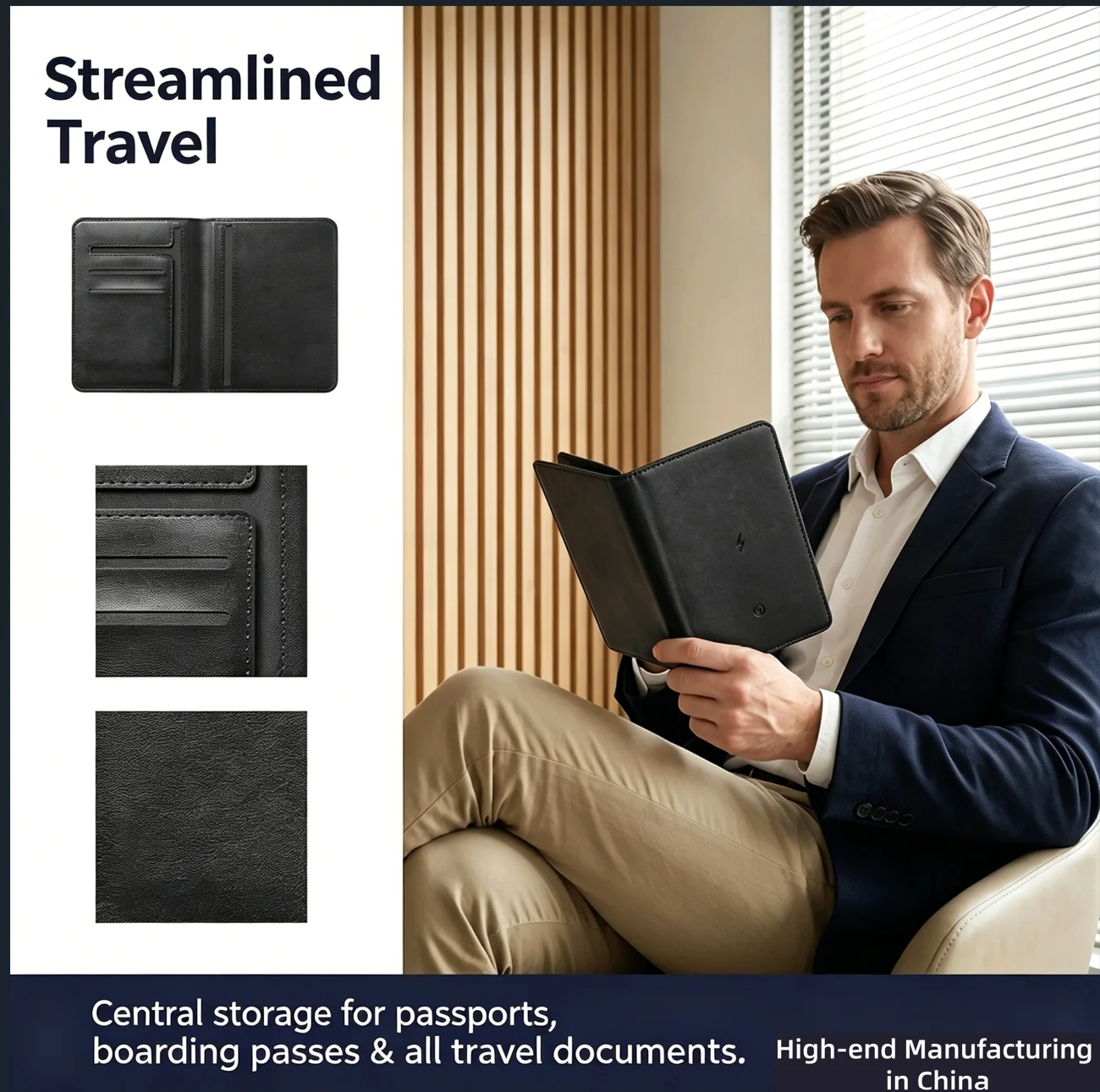 Travel Accessories Kmart - スマートパスポートウォレット パスポートホルダーカバー Appleの「探す」機能対応 正確な位置情報取得と追跡防止機能付き