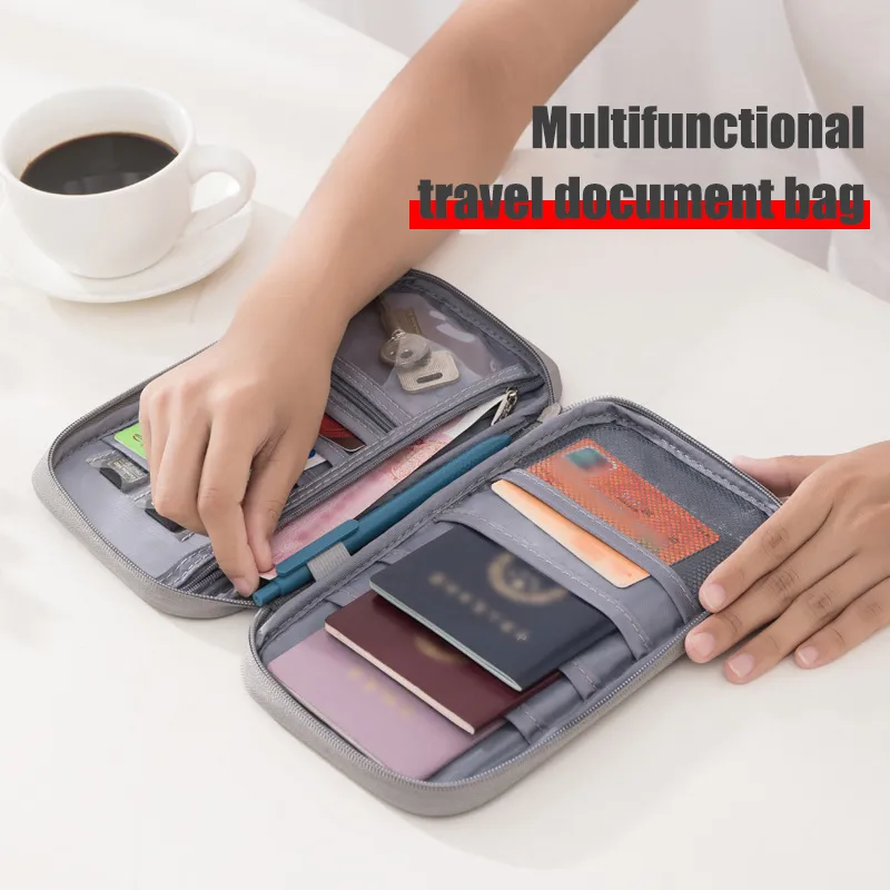 Travel Accessories Kmart - 1PC ポータブル旅行飛行機バッグ防水高品質ビジネスパスポートバッグ多機能カチオン文書収納