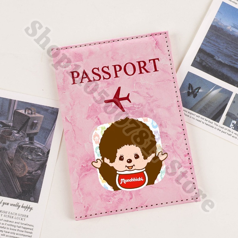 Travel Accessories Gifts For Women - 大人子供漫画かわいいパスポートカバーケース旅行用アニメモンチッチイドクリエイティブ ID カードホルダー女性女の子誕生日ギフト 2026