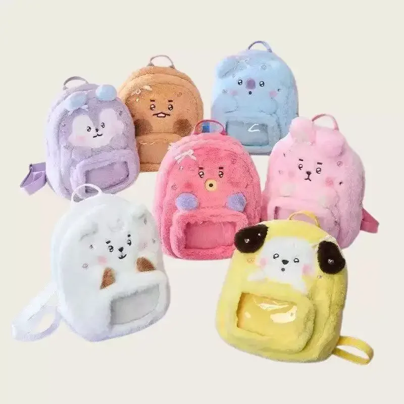 Travel Accessories Kmart - 2026年モデル BT21 ミニニ ダブルショルダーバッグ、旅行用収納バックパック、韓国ポップカルチャーアクセサリー
