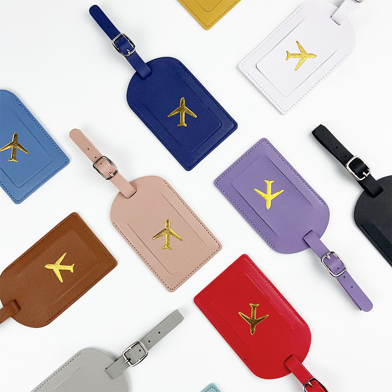 Travel Accessories Bag For Women - 男性と女性のためのカラフルな合成皮革の荷物タグ,名前のカード,トラベルバッグ