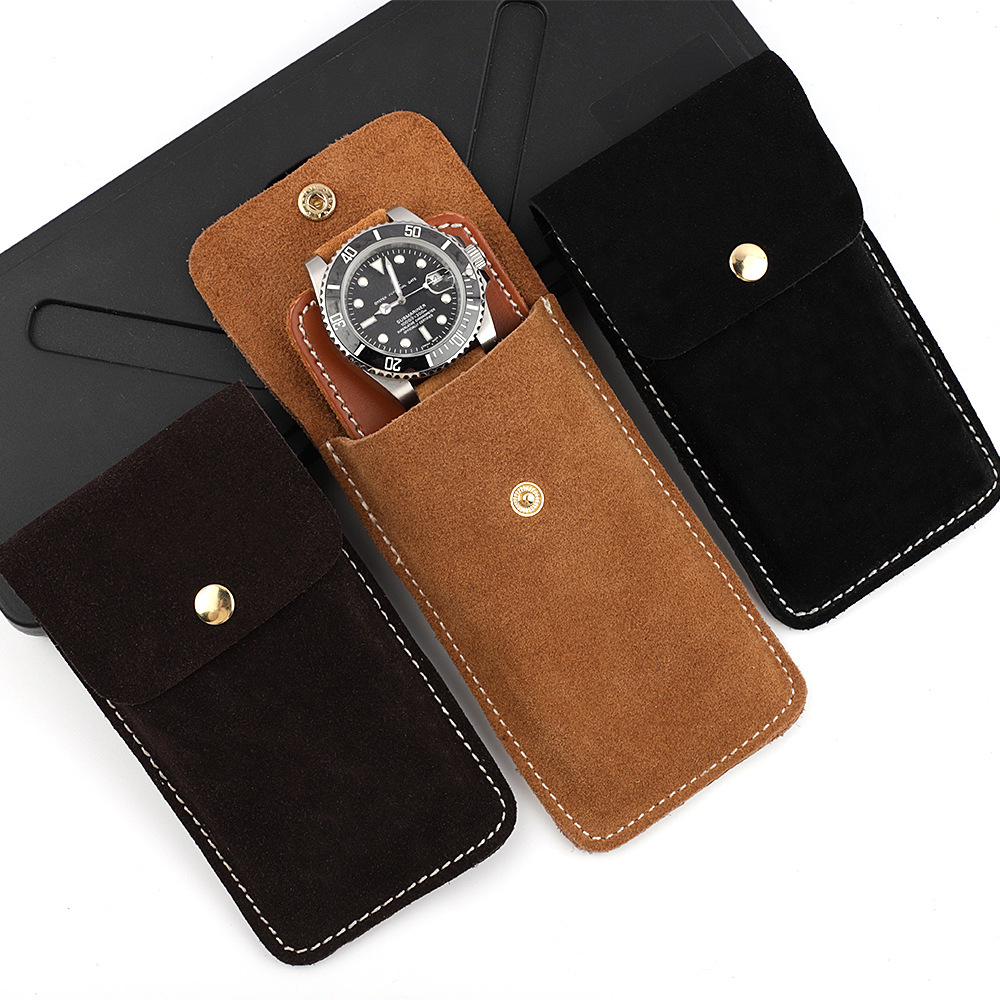 Travel.Accessories News - スエードレザー時計収納袋時計ケースギフトボックス保護カバーポータブル旅行時計ポーチバッグ時計アクセサリー