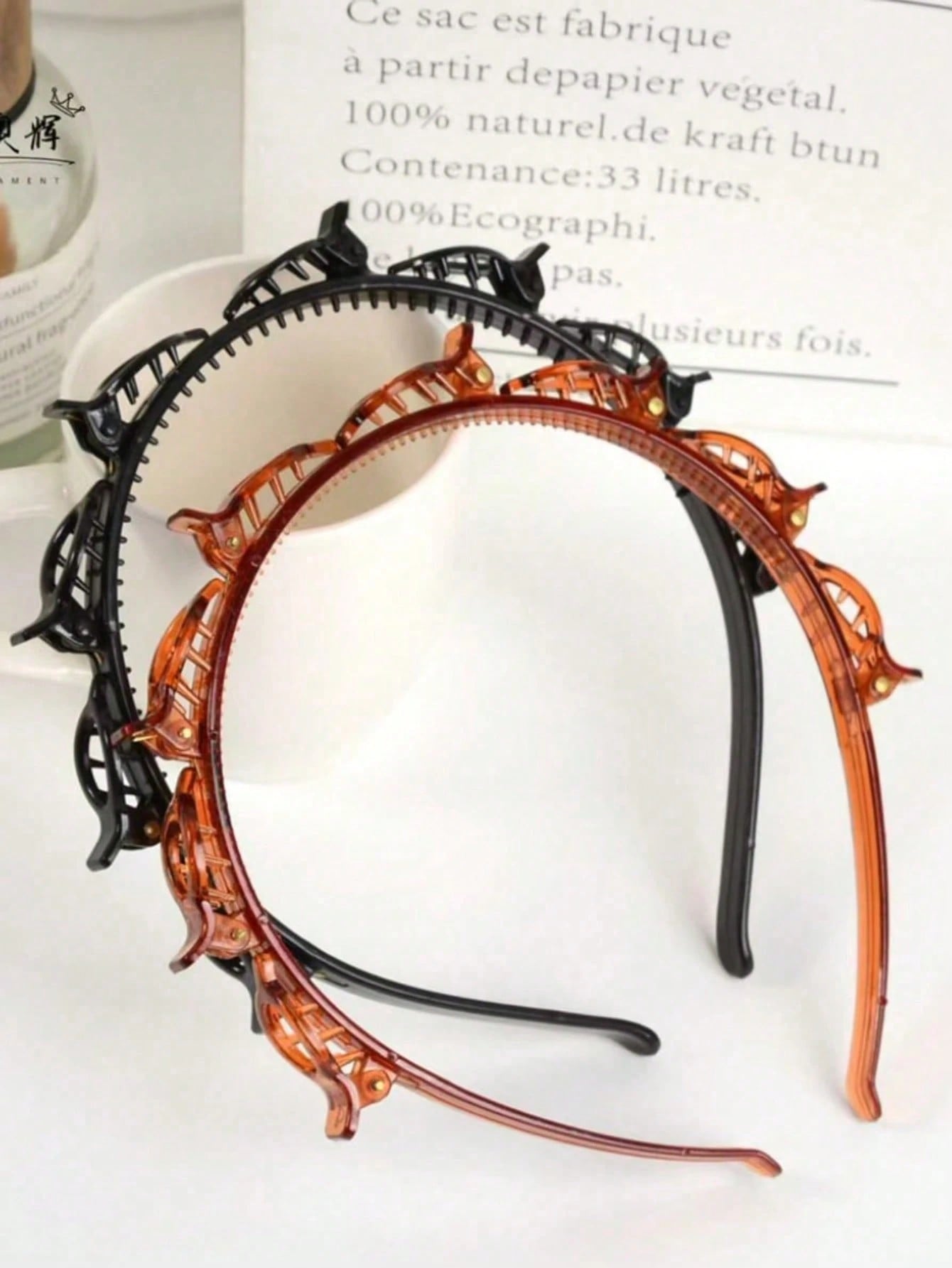 Travel Accessories Kmart - 2 個新しい韓国スタイル中空織りヘッドバンドルーズ前髪クリップヘアアクセサリー女性アクセサリーヘアスタイリングツール美容アクセサリーカーリートラベルヘアバンド