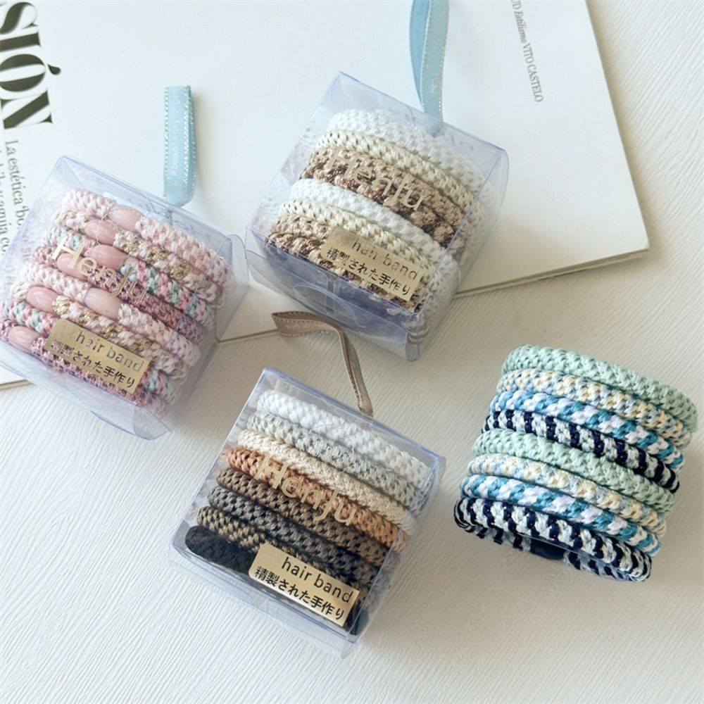 Travel Accessories Kmart - 8 ピース/セットヘアネクタイ基本ヘアロープセットかわいいヘアリングポニーテールホルダーゴムバンド韓国スタイルのヘアアクセサリー