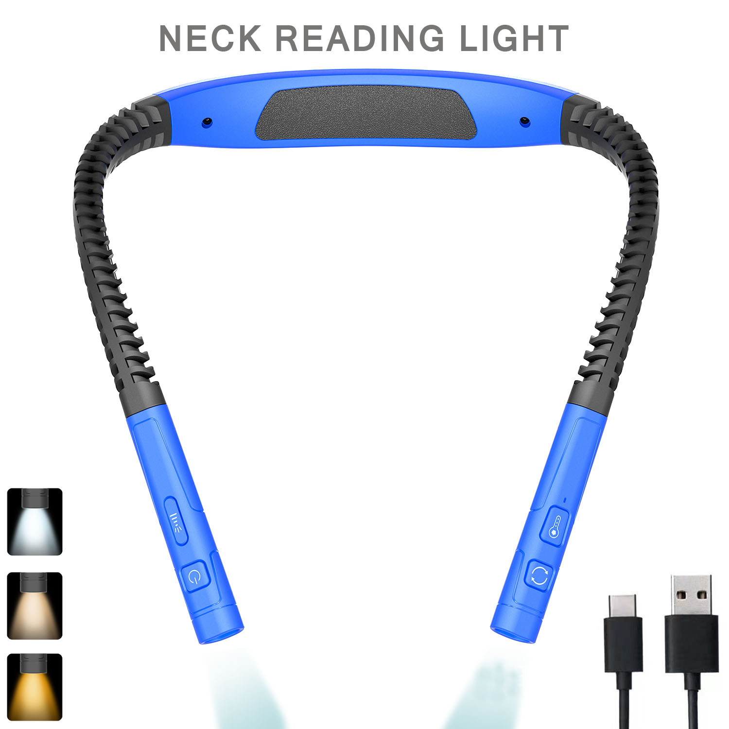 Book Light Flexible - LED ネック読書灯充電式柔軟な読書ランプ曲げ可能な調整可能なポータブル吊り下げブックライトキャンプ照明用