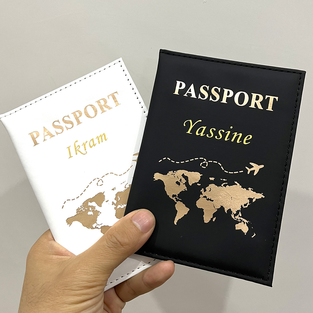 Travel Accessories Gifts For Women - 男性と女性のためのパーソナライズされた飛行機のパスポートカバー,PU,旅行,ウェディングギフト,新しい,直接配達
