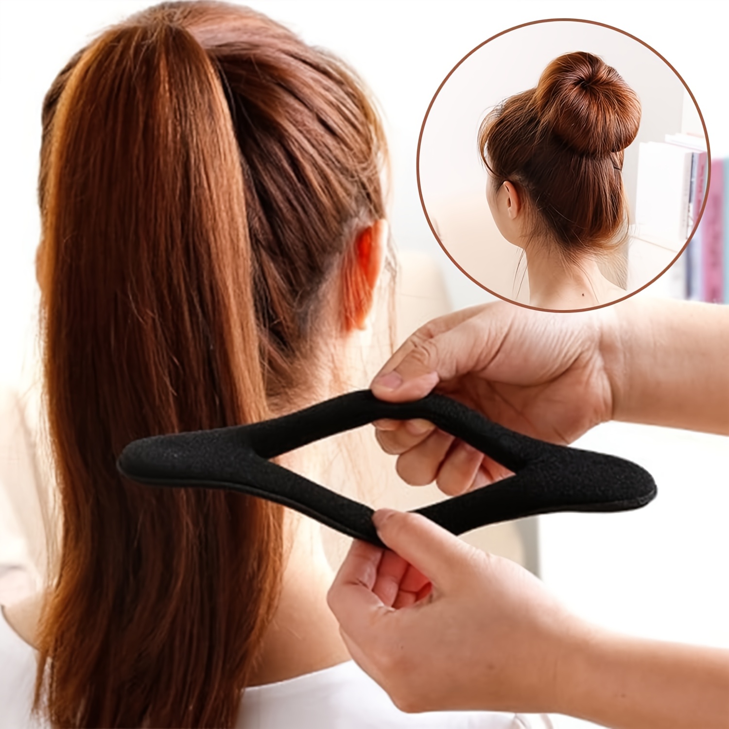 Travel Accessories Bunnings - 4個パック 大型お団子メーカー ヘアスタイリングツール、多機能厚手スポンジ レイジーヘアバンメーカー、ふわふわお団子ヘアリング 女性用、結婚式、旅行、パーティー、ヘアアクセサリーに最適