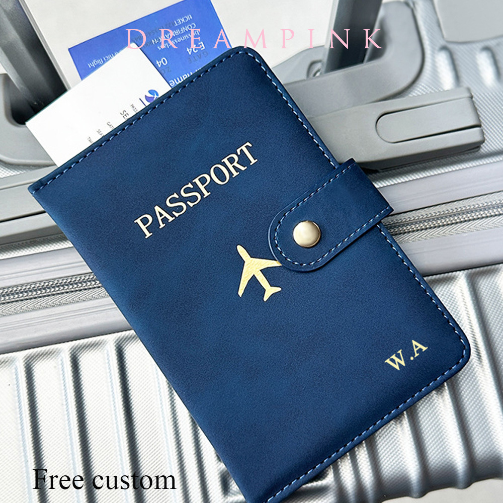 Travel Accessories Gifts For Women - パーソナライズされた名前旅行パスポート財布高級飛行機男性ビジネスパスポートカバーカスタム名ギフト女性旅行アクセサリー