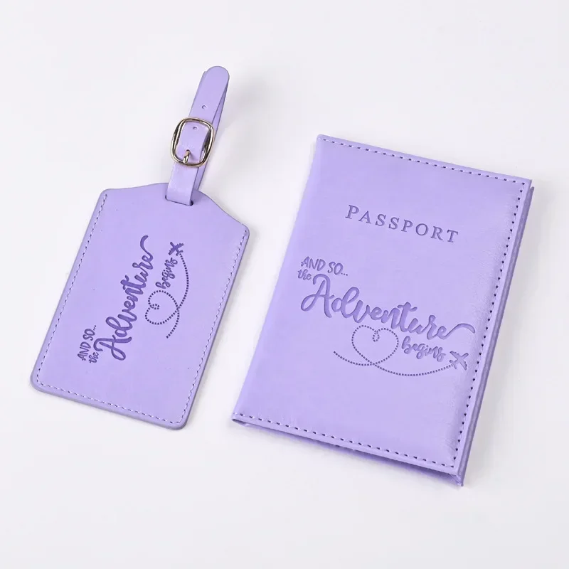 Travel.Accessories News - 合成皮革パスポートホルダー,チケットホルダー,IDとクレジットカードホルダー,紫,ユニセックス,新品