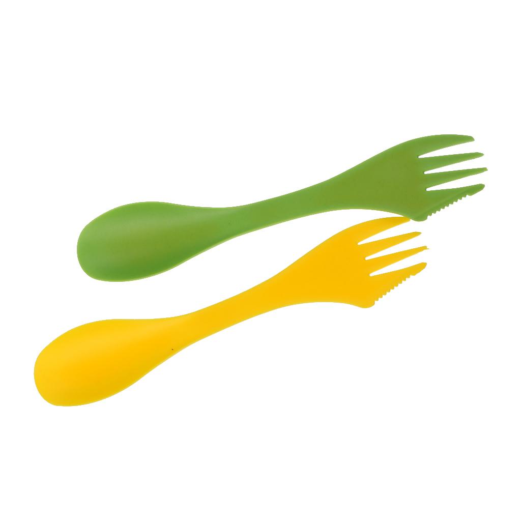 Travel Accessories And Gadgets - 多機能キャンプ用スポークフォークカトラリーセット BPAフリー ハイキング用食器 ピクニックキッチンガジェット アウトドア旅行用