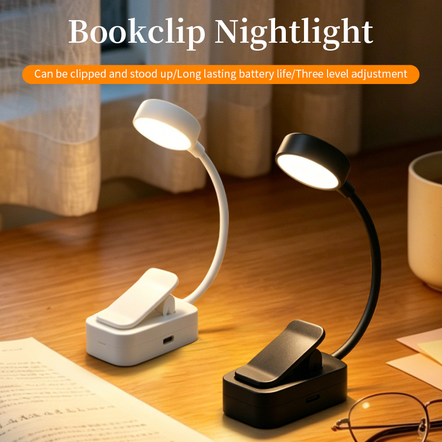 Book Light Flexible - LED デスクランプ充電式クリップオンブックライト目の保護ポータブル 3 色調光可能寝室研究読書照明用