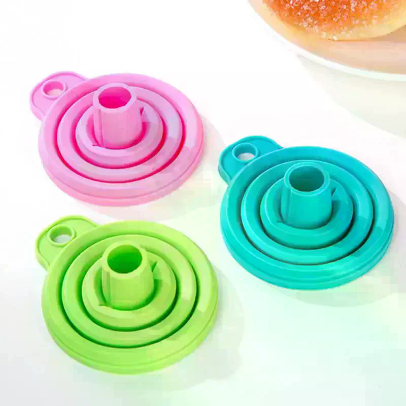 Water Bottle Collapsible - 10個入りシリコン製折りたたみ式漏斗セット、食品グレードの折りたたみ式フィルター（ボトル、香水カプセル、揚げ油用）