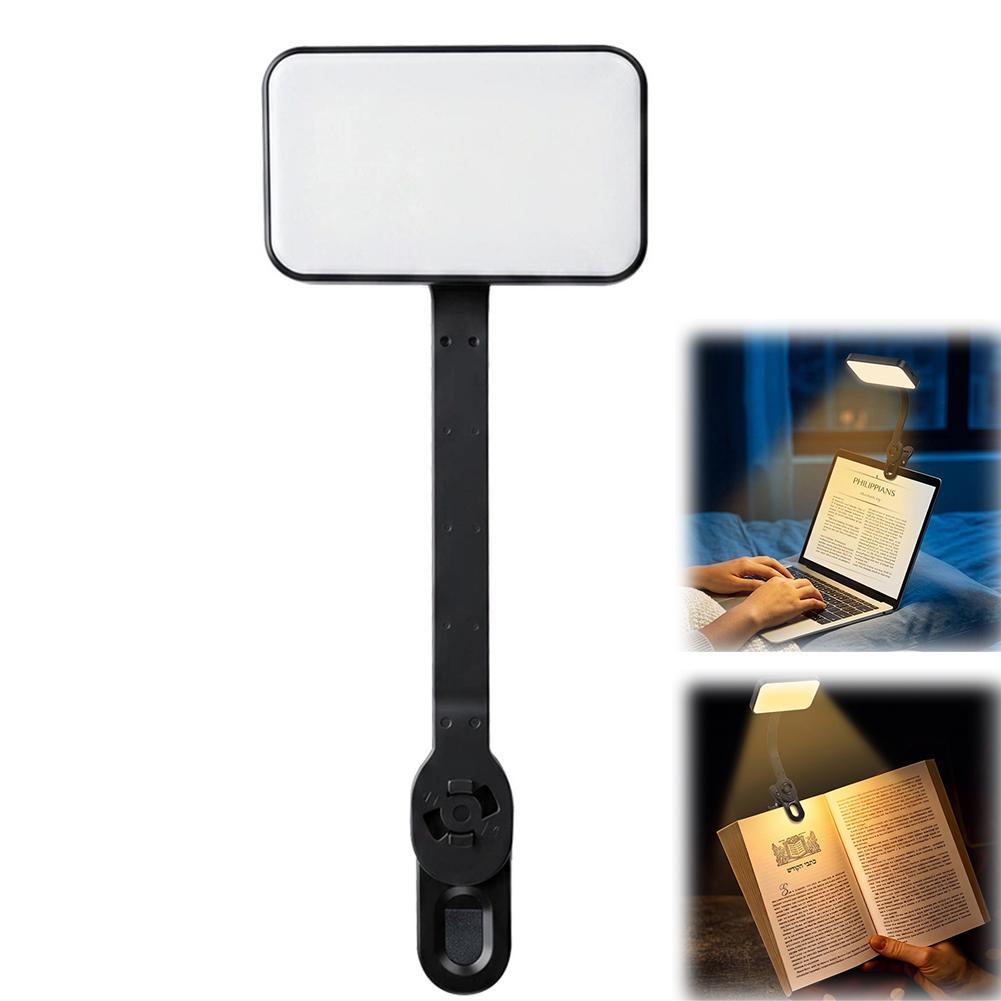 Book Light Flexible - LEDクリップ式読書灯 3色モード 360度フレキシブルデスクランプ クランプライト 延長アーム付き ノートパソコン/本/机/ベッド用