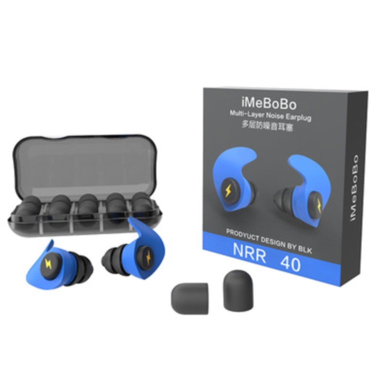 Earplug Set Foam - 1 セットシリコーン + スポンジ睡眠耳栓ポータブル防音耳栓ソフトフォームアンチノイズ耳栓旅行ノイズリダクション