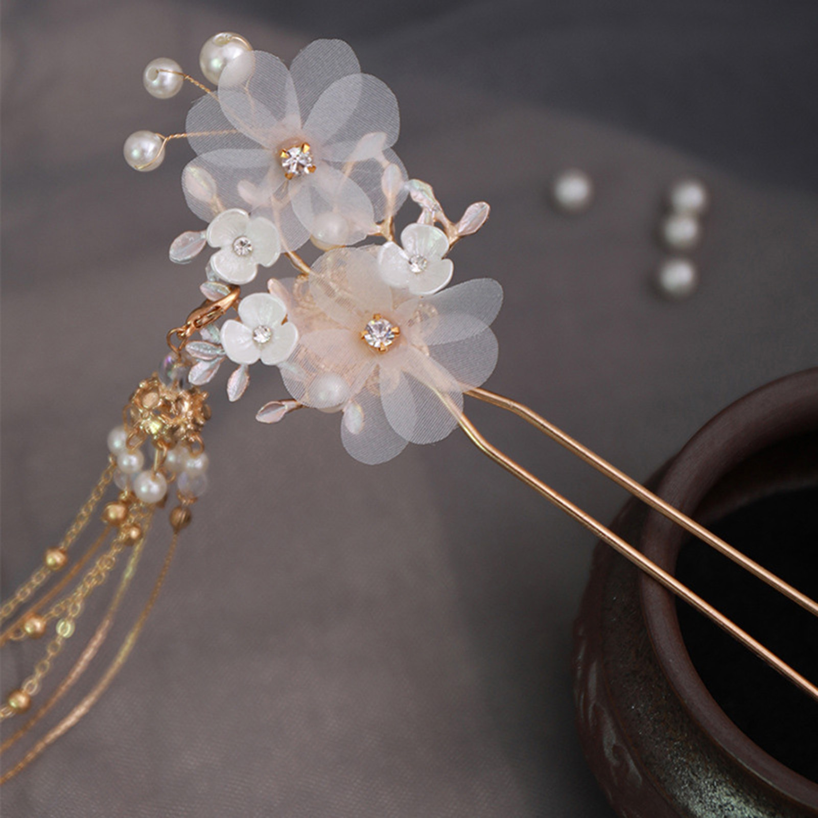 Travel Accessories Bunnings - 中国風ヘアスティックヘアピンフラワーバンホルダータッセルヘアメイキングアクセサリー、お祭り、結婚式、パーティーのヘアデコレーション用