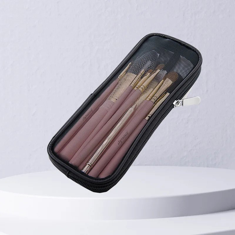 Travel Accessories Bag For Women - 化粧ブラシトラベルケース化粧品トイレタリーバッグオーガナイザー男性女性美容ツールメッシュ Dopp キットポーチ洗浄収納アクセサリー
