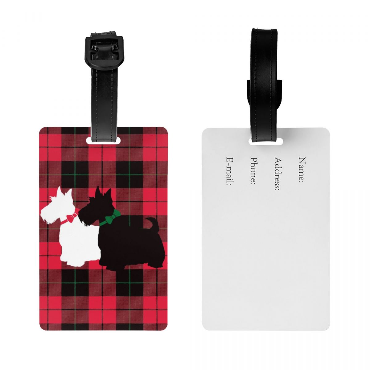 パーソナライズされた流行のタータンスコッティラゲッジタグ,ス - Travel Accessories Vogue のレビューと価格