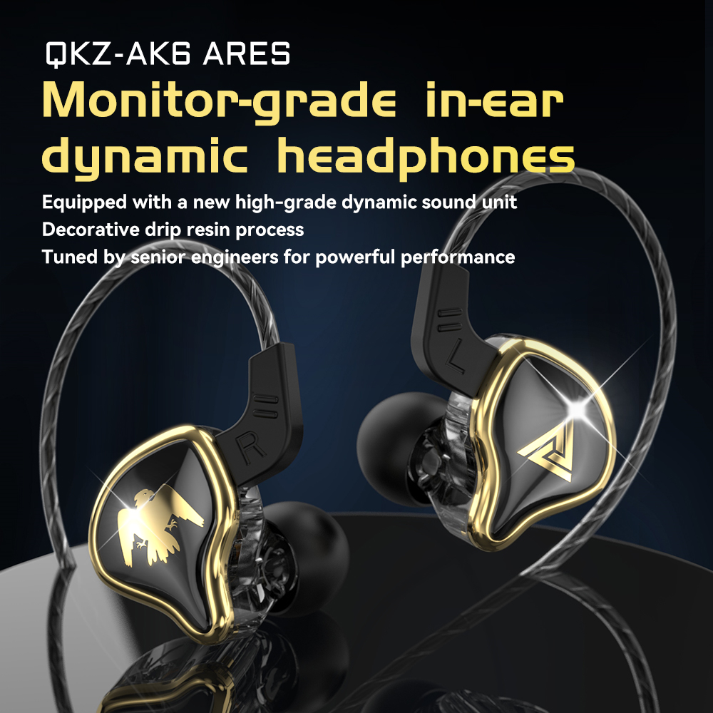 QKZ AK6 アレスインイヤー有線イヤホンモニター音楽スポ - Earplug Set Foam のレビューと価格
