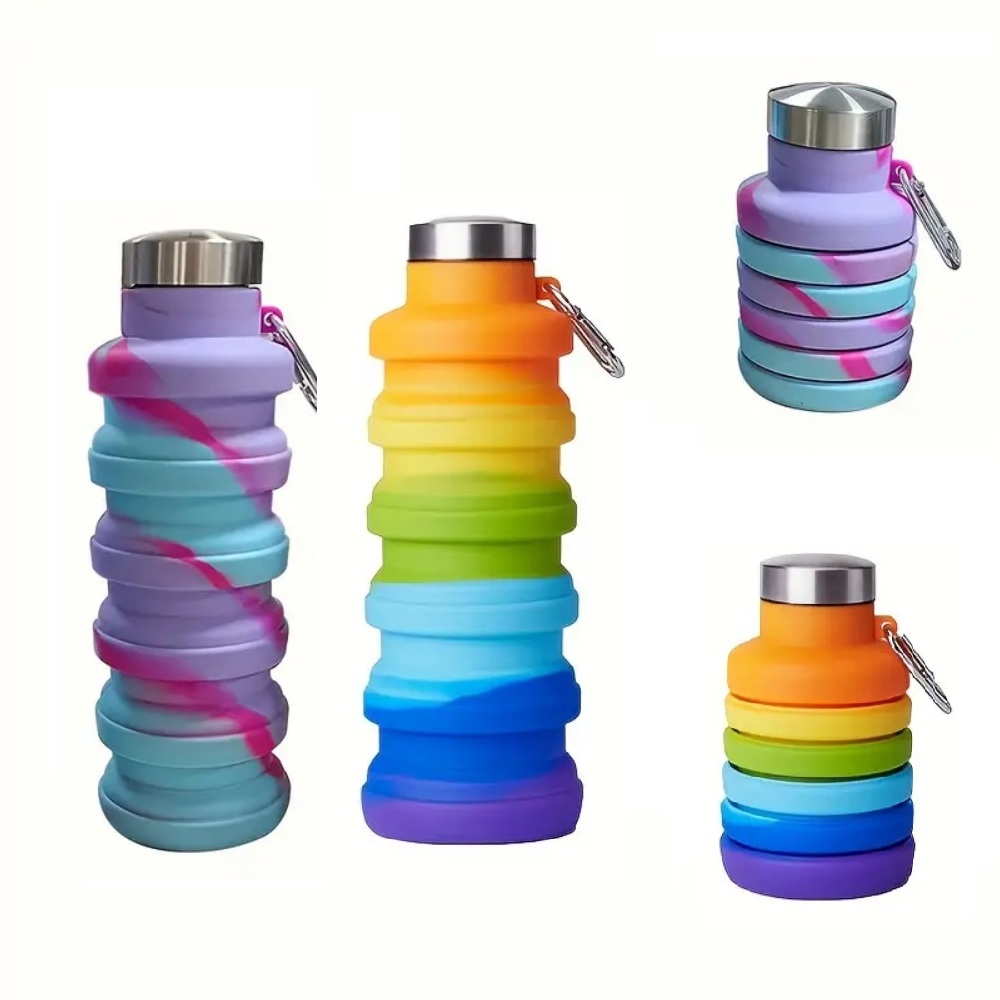 500ml 折りたたみ式シリコンウォーターボトル漏れ防止折り - Water Bottle Collapsible のレビューと価格