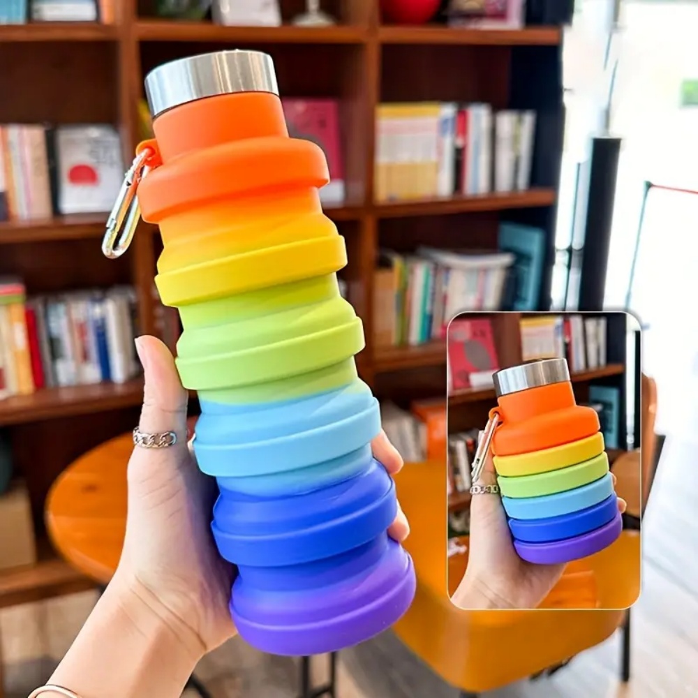 500ml 折りたたみ式シリコンウォーターボトル漏れ防止折り - Water Bottle Collapsible のレビューと価格