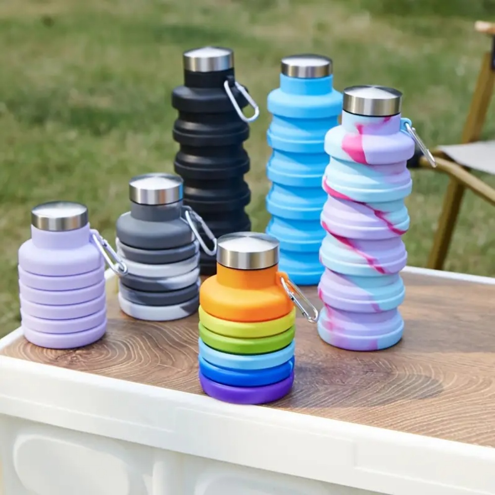 500ml 折りたたみ式シリコンウォーターボトル漏れ防止折り - Water Bottle Collapsible のレビューと価格