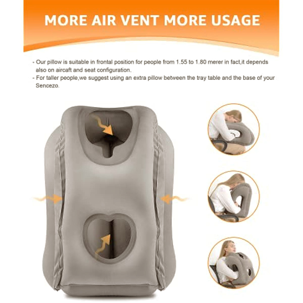 インフレータブルトラベルピロー、首と頭をサポートするトラベル - Travel Accessories For Long Haul Flights のレビューと価格