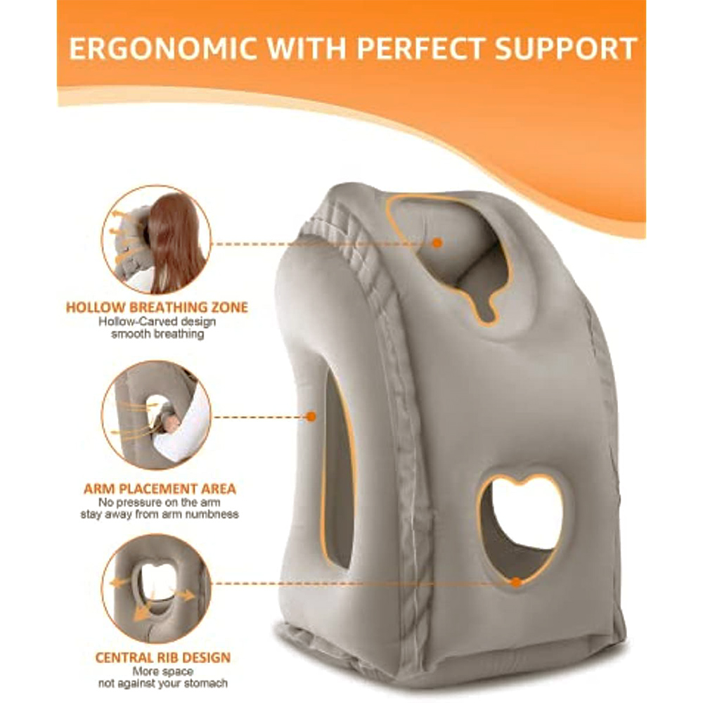 インフレータブルトラベルピロー、首と頭をサポートするトラベル - Travel Accessories For Long Haul Flights のレビューと価格