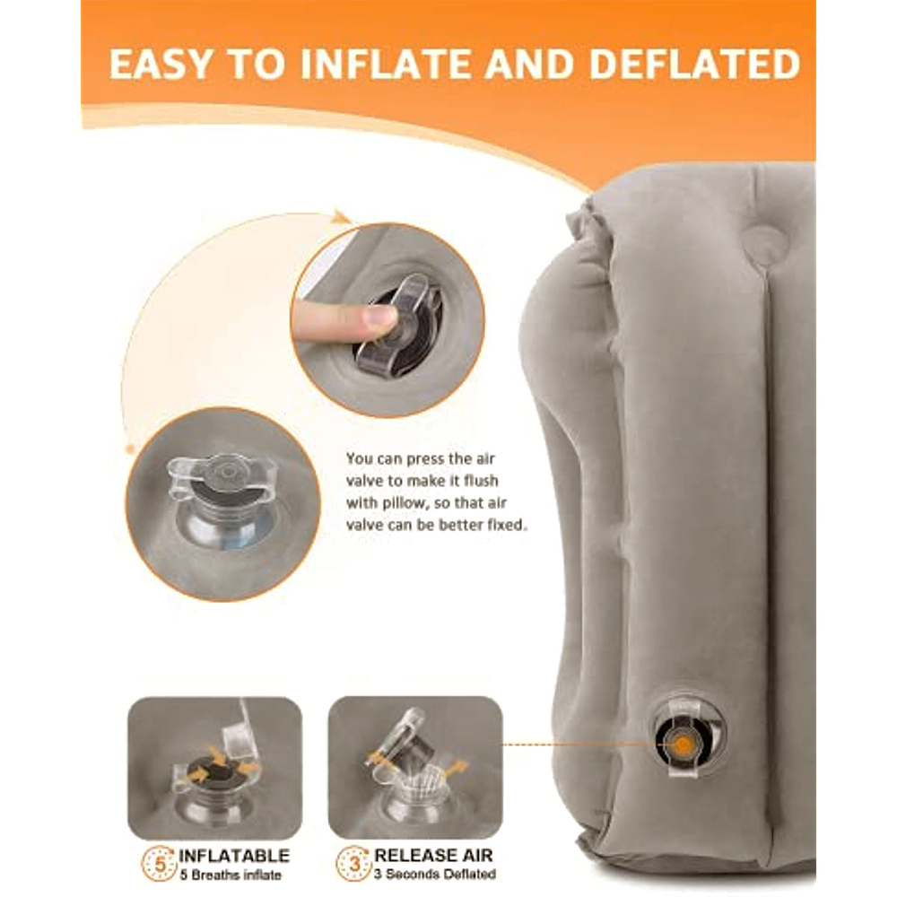 インフレータブルトラベルピロー、首と頭をサポートするトラベル - Travel Accessories For Long Haul Flights のレビューと価格