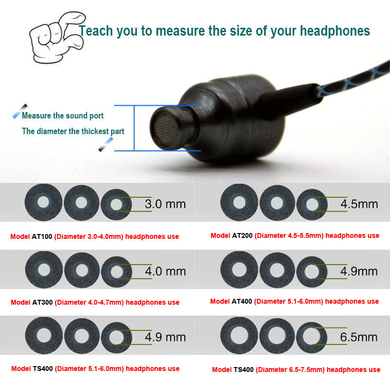 1 ペア ANJIRUI TS400 6.5 ミリメートル  - Earplug Set Foam のレビューと価格