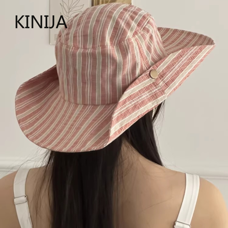 韓国版シンプルトラベルストライプバケットハット女性用夏用日よ - Travel Accessories Kmart のレビューと価格