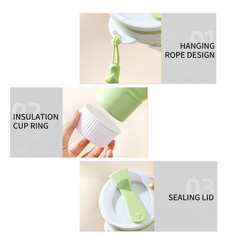 折りたたみ式シリコン製トラベルカップ、蓋とストラップ付きの再 - Water Bottle Collapsible のレビューと価格