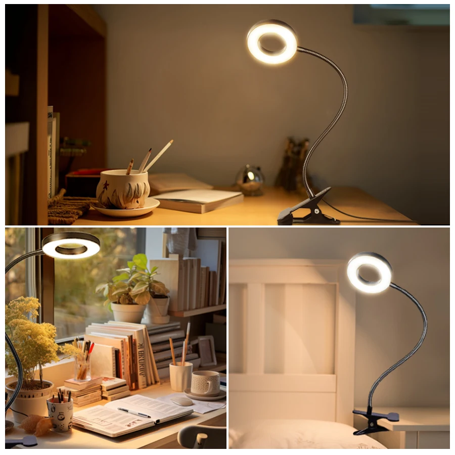 48 LED クリップオンデスクランプ 360 ° フレキシ - Book Light Flexible のレビューと価格