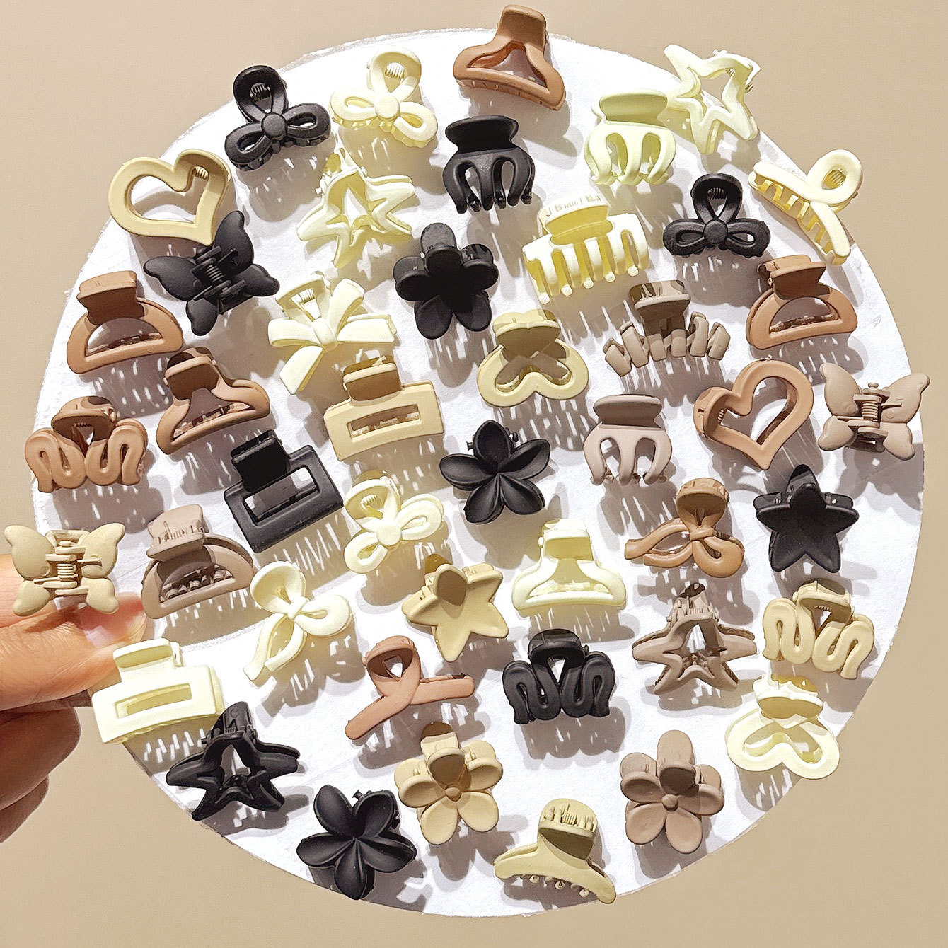10/20/30個 ベージュミックスパック 小さなクリップ、 - Travel Accessories Gifts For Women のレビューと価格