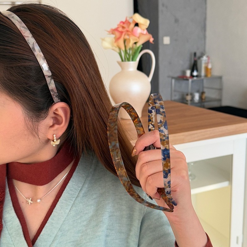 夏のエレガントなアセテートヘアバンド、高級ノンクリップ式耳骨 - Travel Accessories High End のレビューと価格