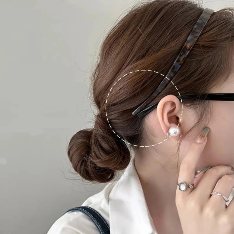 夏のエレガントなアセテートヘアバンド、高級ノンクリップ式耳骨 - Travel Accessories High End のレビューと価格