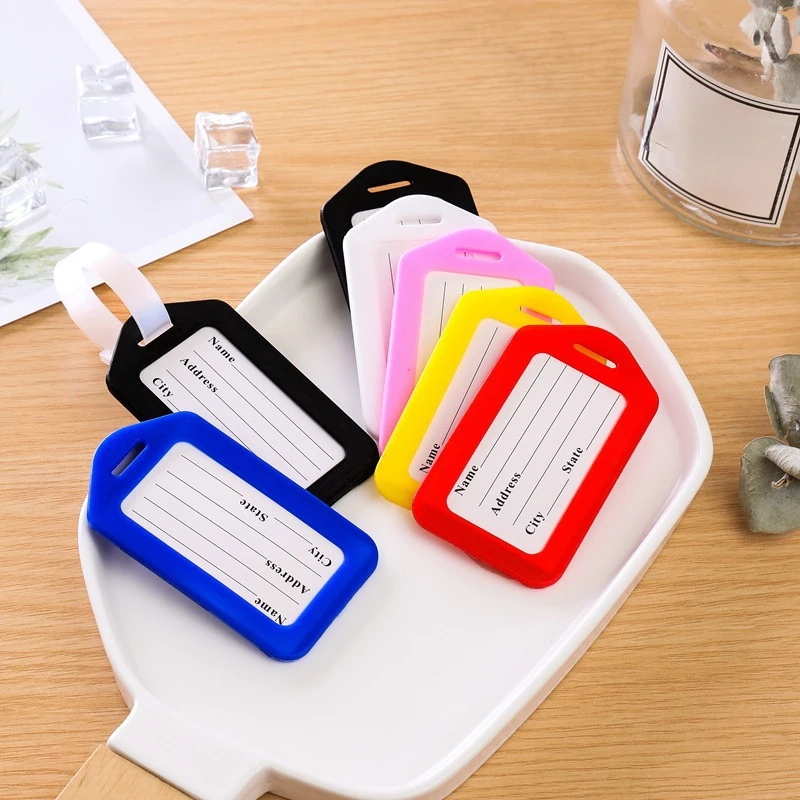 5 個の荷物タグ搭乗出荷プラスチック手荷物タグ旅行アクセサリ - Travel Accessories Bag For Women のレビューと価格