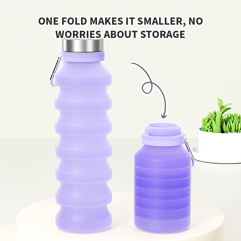 折りたたみ式ウォーターボトル シリコン製携帯用水筒、BPAフ - Water Bottle Collapsible のレビューと価格