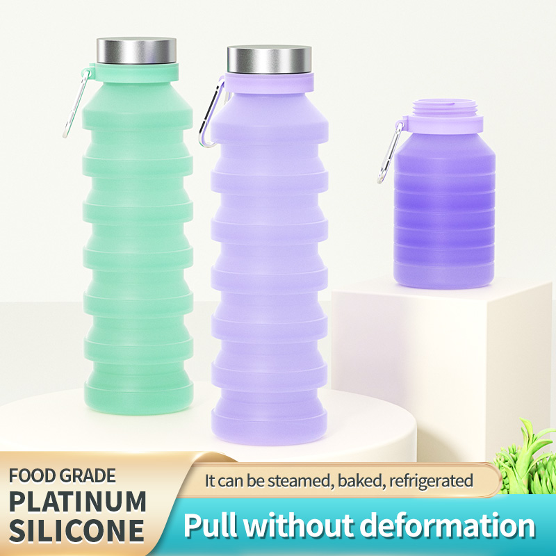 折りたたみ式ウォーターボトル シリコン製携帯用水筒、BPAフ - Water Bottle Collapsible のレビューと価格