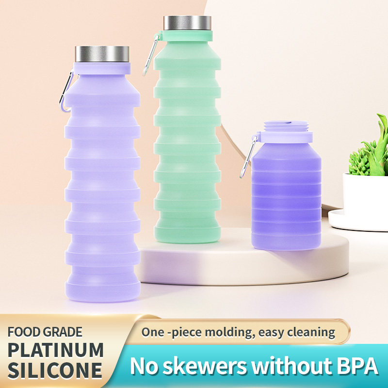 折りたたみ式ウォーターボトル シリコン製携帯用水筒、BPAフ - Water Bottle Collapsible のレビューと価格
