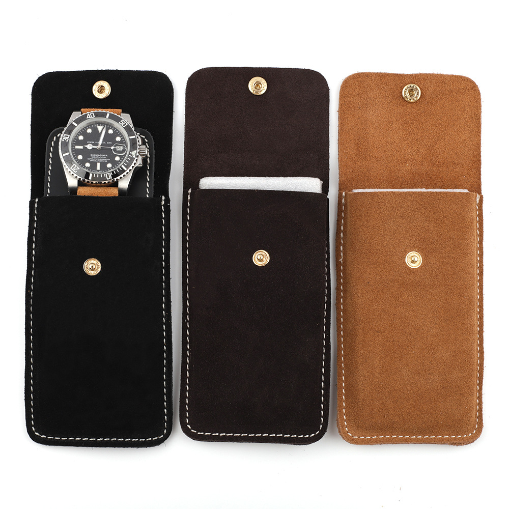 スエードレザー時計収納袋時計ケースギフトボックス保護カバーポ - Travel.Accessories News のレビューと価格