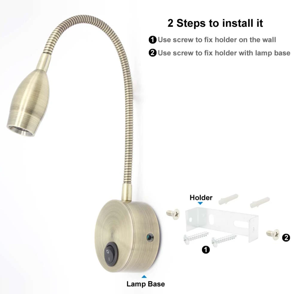 蓮の形をしたLEDウォールライト,3w,85-265v,回転 - Book Light Flexible のレビューと価格