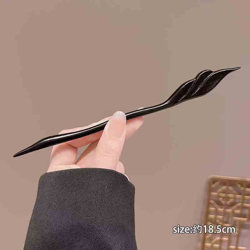 木製ヘアピン 精巧な彫刻のヘアピン 古風なスタイルのヘアアク - Travel Accessories High End のレビューと価格