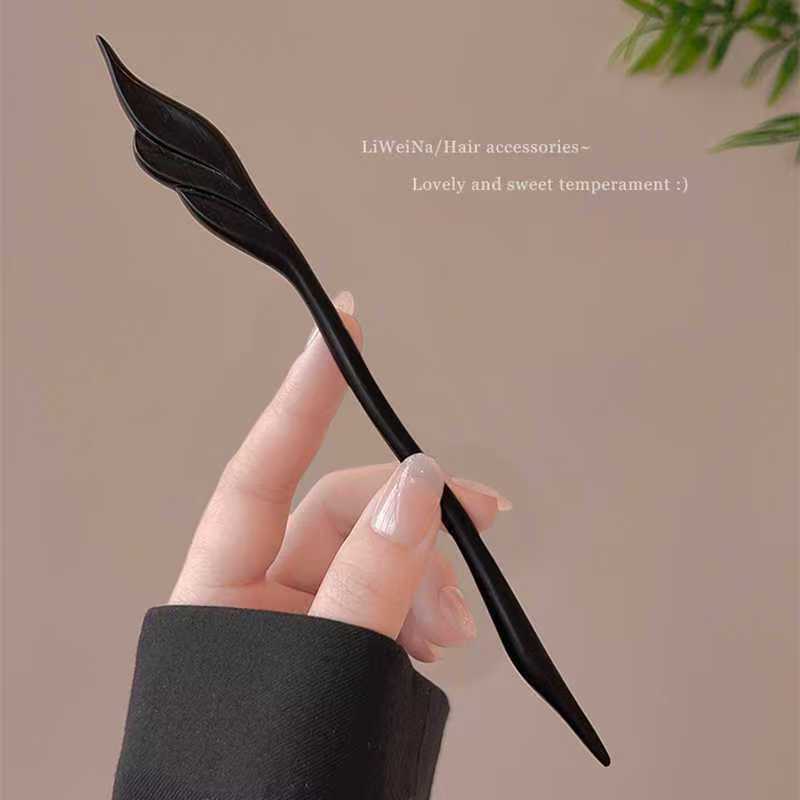 木製ヘアピン 精巧な彫刻のヘアピン 古風なスタイルのヘアアク - Travel Accessories High End のレビューと価格