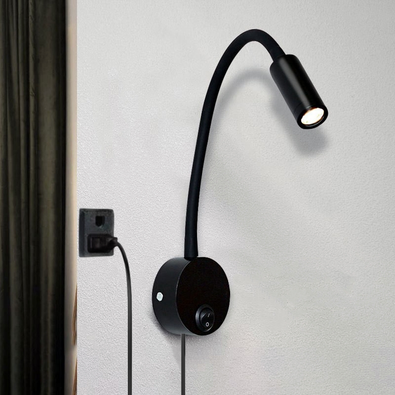 3 ワットブロンズグースネック LED ウォールランププラグ - Book Light Flexible のレビューと価格