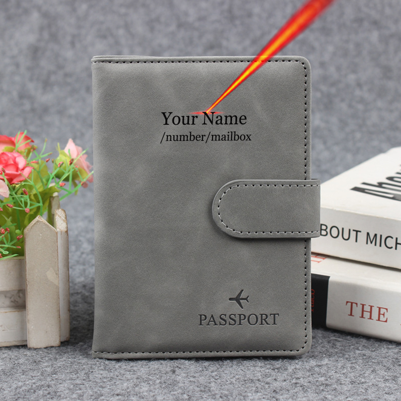 磁気ボタンパスポートカバーカバーネームカスタマイズ Rfid - Travel Accessories Bag For Women のレビューと価格
