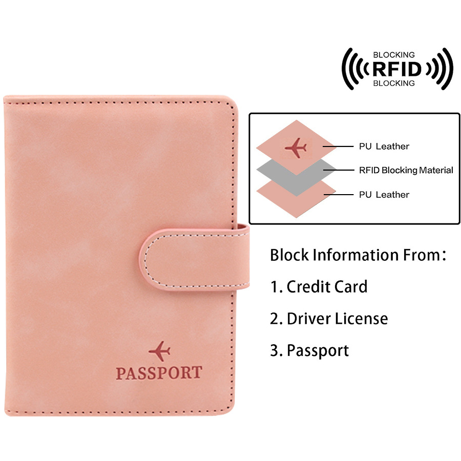 磁気ボタンパスポートカバーカバーネームカスタマイズ Rfid - Travel Accessories Bag For Women のレビューと価格