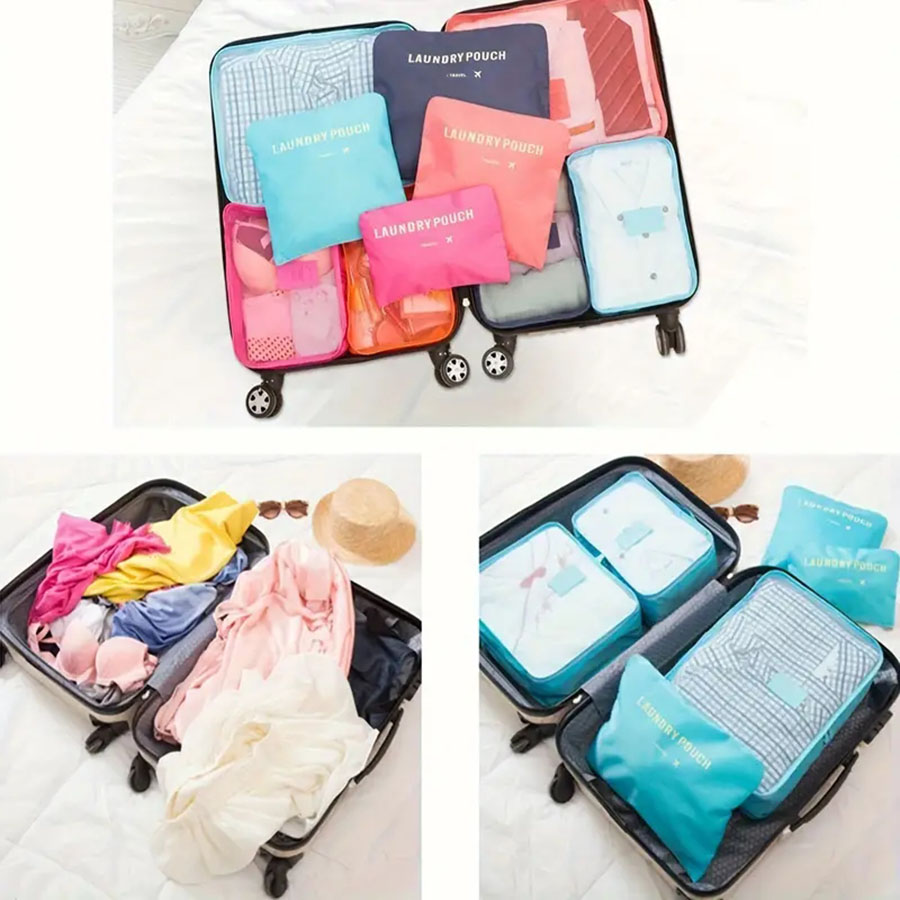6 個トラベルオーガナイザー保存袋ポータブル旅行スーツケース - Travel Accessories Bag For Women のレビューと価格