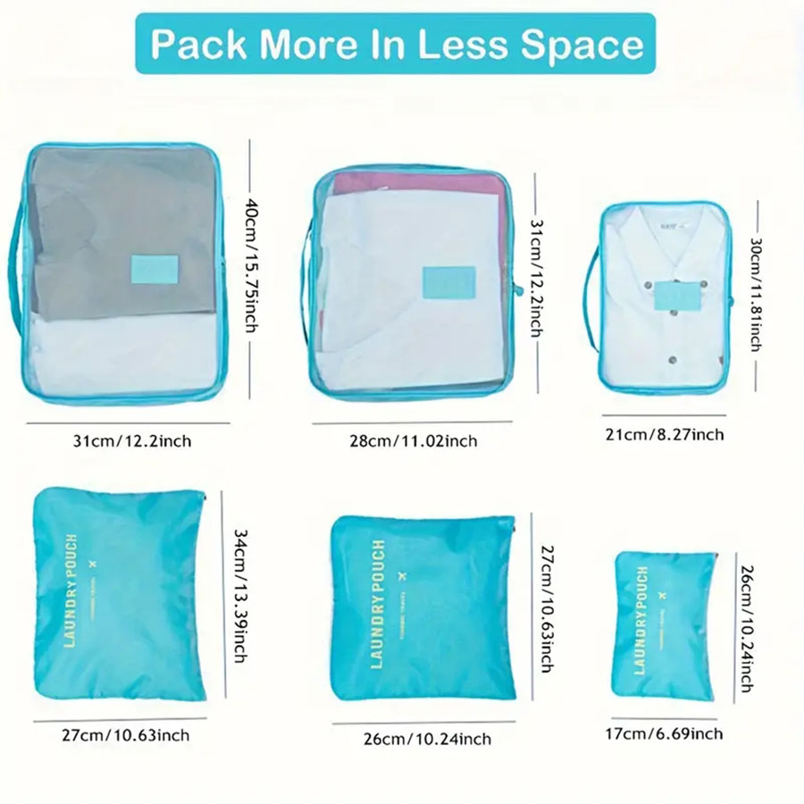 6 個トラベルオーガナイザー保存袋ポータブル旅行スーツケース - Travel Accessories Bag For Women のレビューと価格